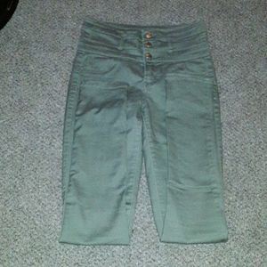 Refuge green high waisted jeans